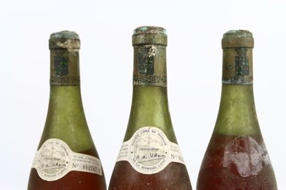 3 bouteilles de ROMANEE-SAINT-VIVANT 1966...