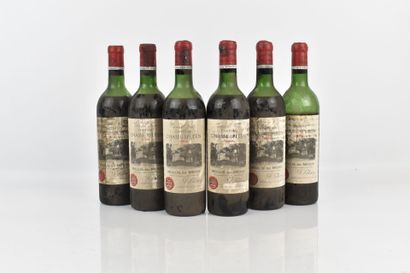 6 bouteilles de MOULIS EN MEDOC 1964 du Château...