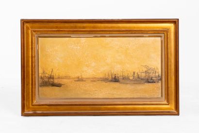 Michel CIRY (1919-2018).
View of the port,...
