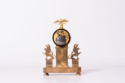 Gilt bronze clock in the form of an anthropomorphic...
