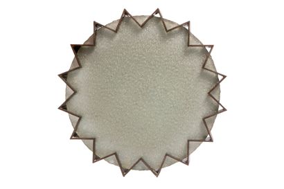 Art Deco ceiling light in metal and glass...