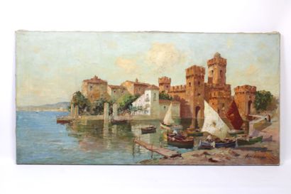 Merio AMEGLIO (1897-1970).
Marine, view of...