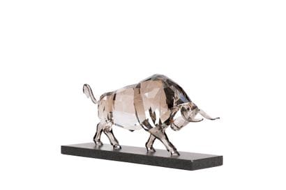 SWAROVSKI
Faceted crystal bull on base, in...