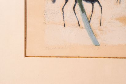 André BRASILIER (1929)
Chasse à courre. Color...