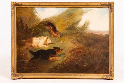 George ARMFIELD (1808-1893).
Group of dogs...