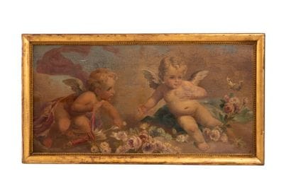School of the 19th century.
Two Winged Lovers...