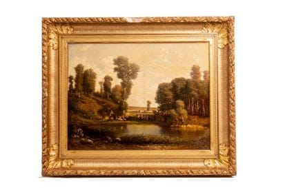 Prosper GRESY (1804-1874).
Lively landscape,...