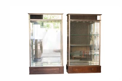 Reunion of two rectangular silver-plated...