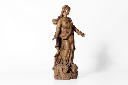 Statue de la Vierge de l'Assomption
en bois...