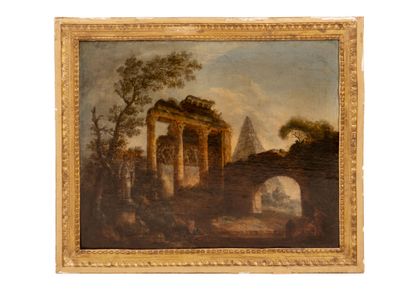Follower of Hubert ROBERT (1733/1808).
Ancient...