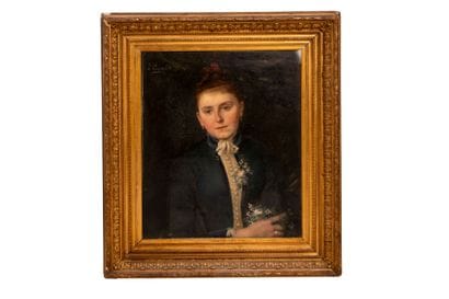 Louis COQUELET (XIX-XX).
Portrait of a Young...