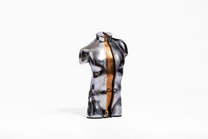BERTHET (1942).
Male torso, bronze. Signed...