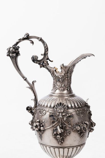 CARDEILHAC PARIS.
A chased bronze, silver-plated...