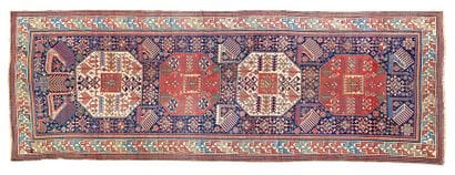 Rare AKSTAFA (Caucasus) rug, late 19th century
Technical...
