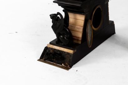 Egyptian style mantel set decorated with...