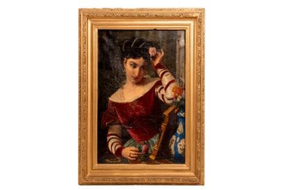 19th century school.
Portrait of an elegant...