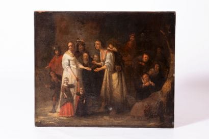 École hollandaise XVIIème siècle. Dans le...