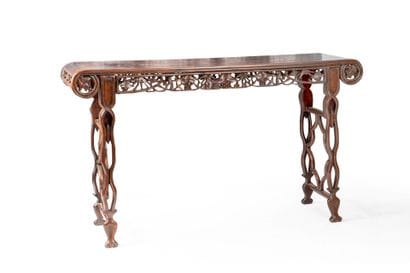CHINA.
Carved wood console decorated with...