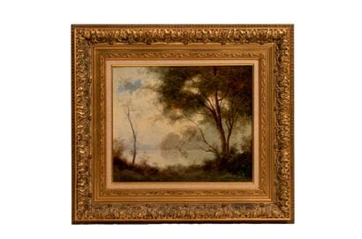 19th century school, 
Landscape, oil on canvas,...
