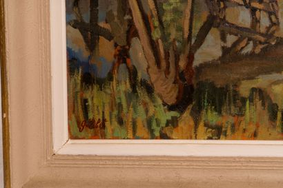 Georges LIBET (1918) 
Lake landscape, oil...
