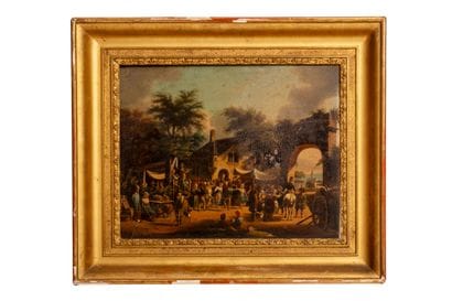 School of the 19th century.
Village festival,...