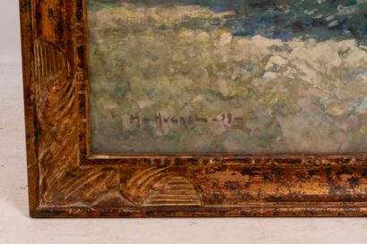 Claude Honoré HUGREL (1880-1944).
Farm scene,...
