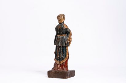 La Vierge MIraculeuse 
Statue en bois sculpté...