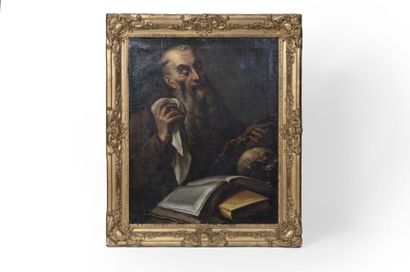 École XVIIIème siècle.
Portrait de Saint...
