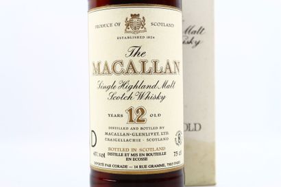 1 bouteille de WHISKY The MACALLAN 12 ans...