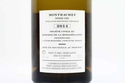 1 bouteille de MONTRACHET 2014 du Domaine...