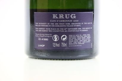 1 bouteille de CHAMPAGNE Clos d'Ambonnay...