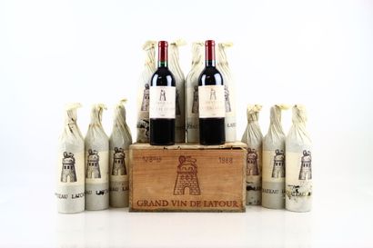 12 Bouteilles de PAUILLAC 1988 du Château...
