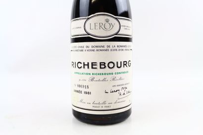 1 bouteille de RICHEBOURG 1981 du Domaine...