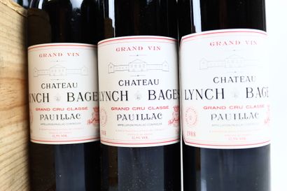 12 Bouteilles PAUILLAC 1988 du Château LYNCH...