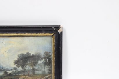 Augusto CORELLI (1853-1918).
Animated landscape,...