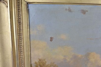 Paul MALLARD (Born 1809).
Lake landscape,...