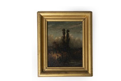 Alfred BROCH D'HOTELANS (1808 - 1885) 
Landscape,...