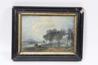 Augusto CORELLI (1853-1918).
Animated landscape,...