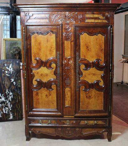 Bedroom, including a wardrobe and a wooden...