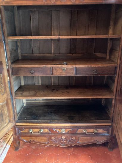 Bedroom, including a wardrobe and a wooden...