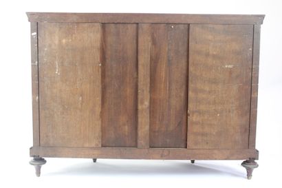 GROS PARIS. 
Inlaid wood cabinet with geometric...