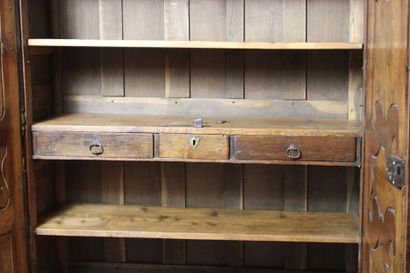 Bedroom, including a wardrobe and a wooden...