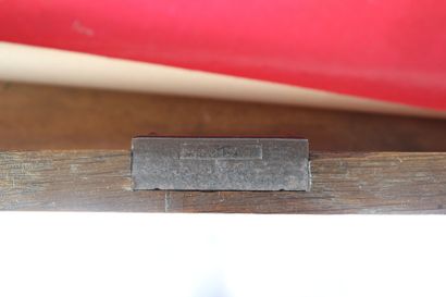 Natural wood desk opening with 3 drawers...