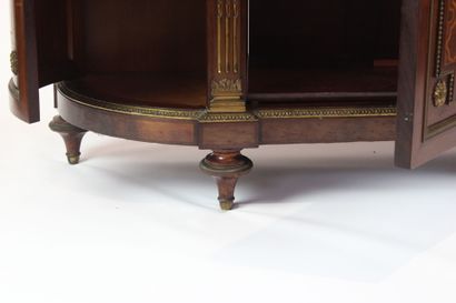 GROS PARIS. 
Inlaid wood cabinet with geometric...