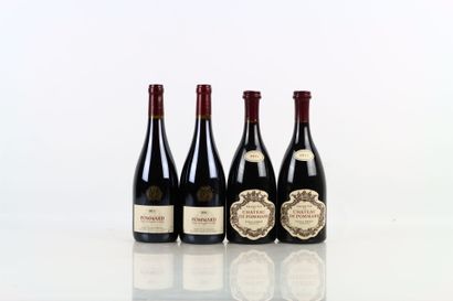 Réunion de 4 bouteilles de POMMARD du Château...