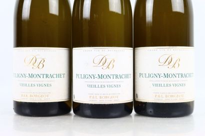 3 bouteilles de PULIGNY-MONTRACHET Vieilles...