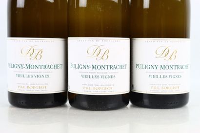 3 bouteilles de PULIGNY-MONTRACHET Vieilles...