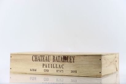 6 bouteilles de PAUILLAC 2015 du Château...