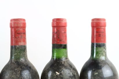 Réunion de 10 bouteilles de GRAVES du Château...