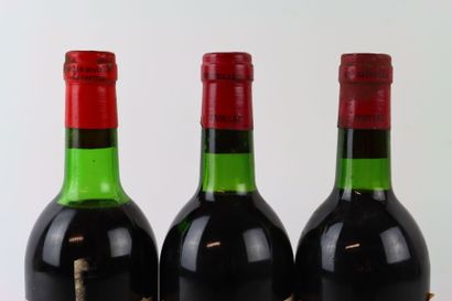 Réunion de 3 bouteilles de PAUILLAC du Château...